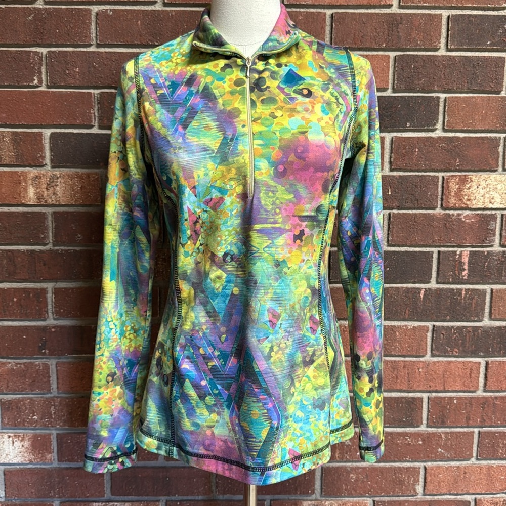 Sno Skins 1/4‎ Zip Print Top Size Medium